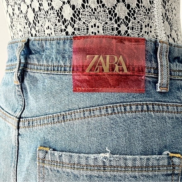 Zara Distressed Boyfriend Jeans Size 2 - Picture 7 of 11